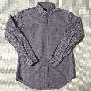 Ralph Lauren Purple Gingham Button-Up -- M